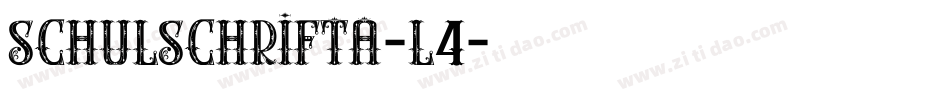SchulschriftA-L4字体转换