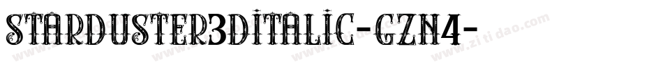 Starduster3DItalic-gzn4字体转换