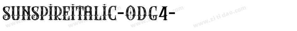 SunspireItalic-odg4字体转换