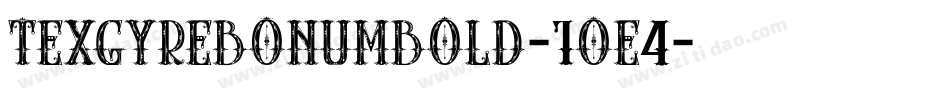 TexgyrebonumBold-1oE4字体转换