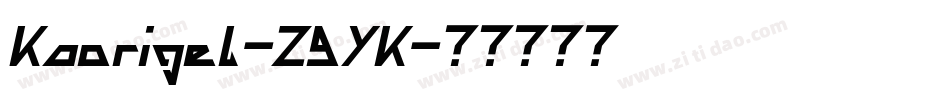 Kaorigel-Z9YK字体转换