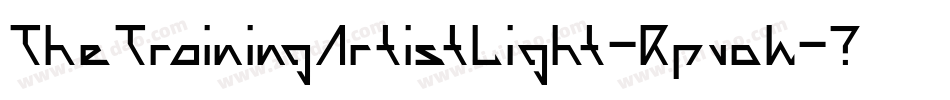 TheTrainingArtistLight-RpvoW字体转换