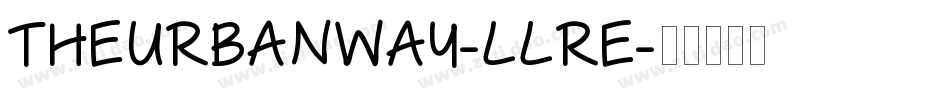 TheUrbanWay-llRe字体转换