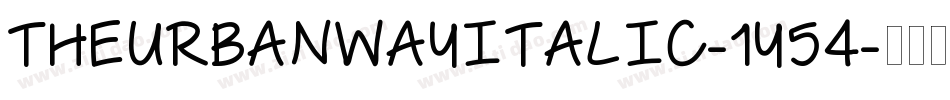 TheUrbanWayItalic-1Y54字体转换