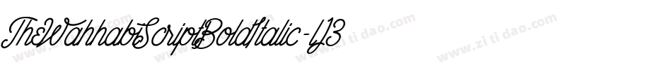 TheWahhabiScriptBoldItalic-lJ3y字体转换