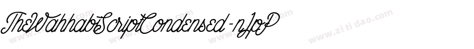 TheWahhabiScriptCondensed-nJpP字体转换