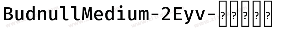 BudnullMedium-2Eyv字体转换