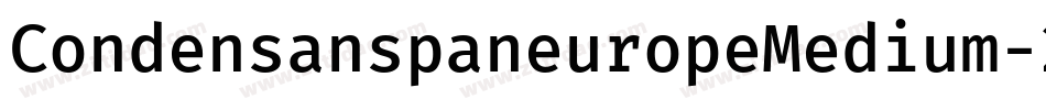 CondensanspaneuropeMedium-2Wa3字体转换