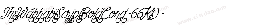 TheWahhabiScriptBoldCond-66KD字体转换