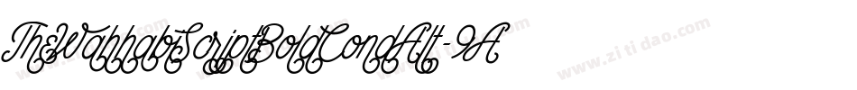 TheWahhabiScriptBoldCondAlt-9AwL字体转换