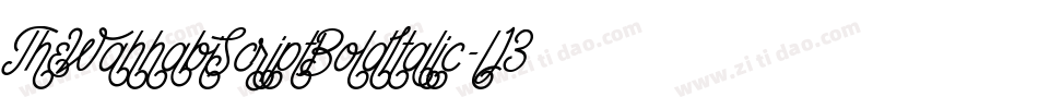 TheWahhabiScriptBoldItalic-lJ3y字体转换