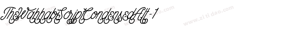 TheWahhabiScriptCondensedAlt-16Bg字体转换