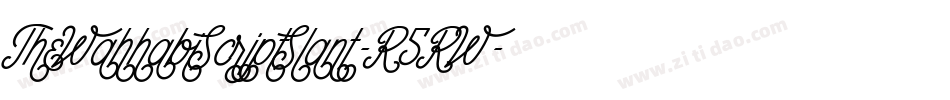 TheWahhabiScriptSlant-R5RW字体转换