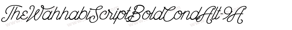 TheWahhabiScriptBoldCondAlt-9AwL字体转换