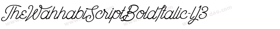 TheWahhabiScriptBoldItalic-lJ3y字体转换