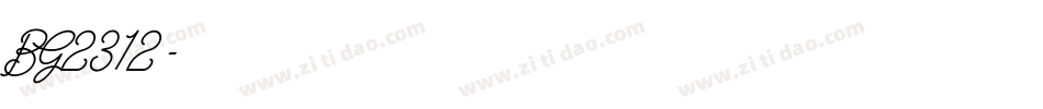BG2312字体转换