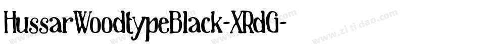HussarWoodtypeBlack-XRdG字体转换