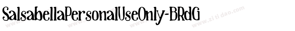 SalsabellaPersonalUseOnly-BRdG字体转换