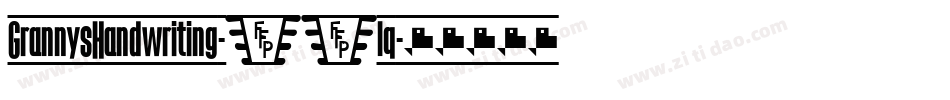 GrannysHandwriting-64lq字体转换