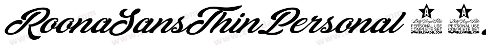 RoonaSansThinPersonal-54Zz字体转换 RoonaSansThinPersonal-54Zz字体转换