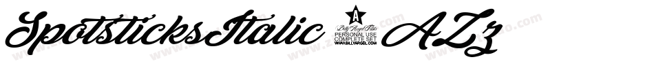 SpotsticksItalic-3AZz字体转换 SpotsticksItalic-3AZz字体转换