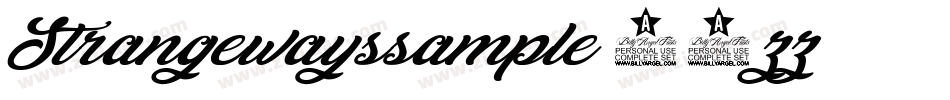 Strangewayssample-35zz字体转换