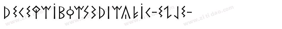Deceptibots3DItalic-ezJe字体转换