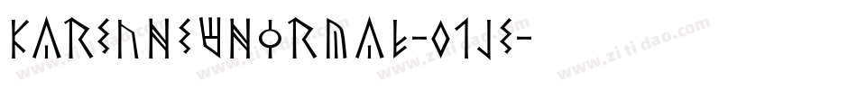 KarenNewNormal-O1Je字体转换
