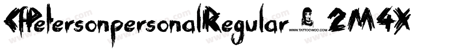 CfPetersonpersonalRegular-2M4X字体转换
