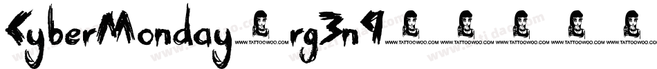 CyberMonday-rg3n9字体转换