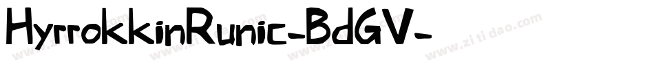 HyrrokkinRunic-BdGV字体转换