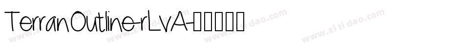 TerranOutline-rLvA字体转换