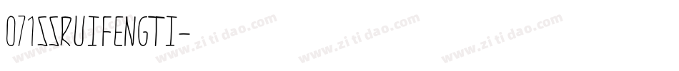 071ssruifengti字体转换