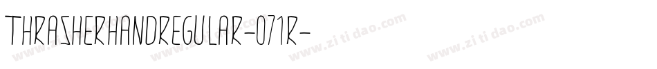 Thrasherhandregular-071R字体转换