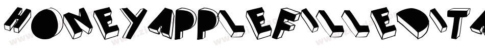 HoneyApple-FilledItalic-3字体转换