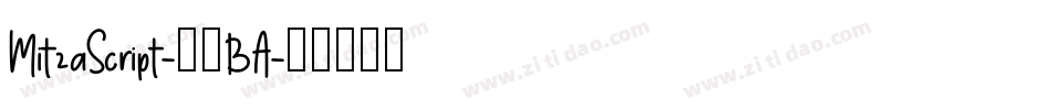 MitzaScript-78BA字体转换