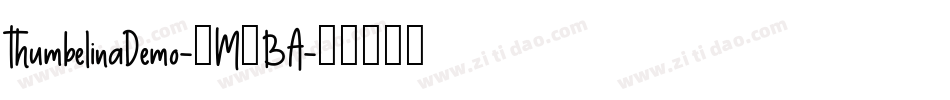 ThumbelinaDemo-8M8BA字体转换