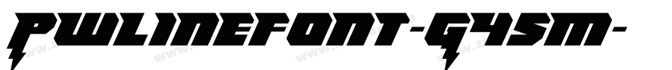 Pwlinefont-G45m字体转换