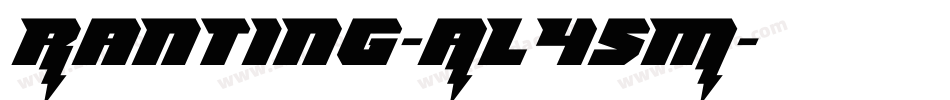 Ranting-AL45M字体转换