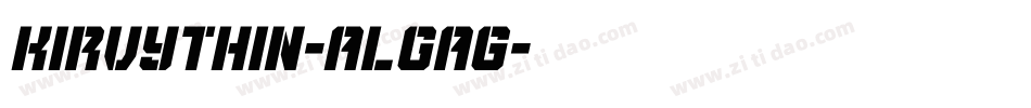 KirvyThin-ALGAg字体转换