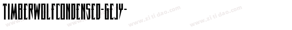 TimberwolfCondensed-GEJy字体转换
