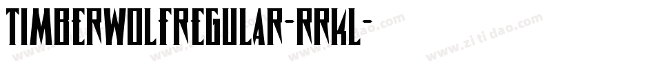 TimberwolfRegular-RRKl字体转换