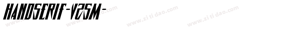 Handserif-vZ5M字体转换