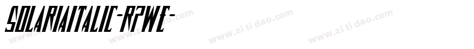 SolariaItalic-R7We字体转换