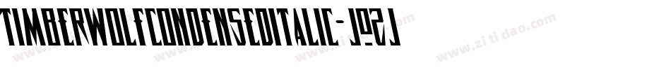 TimberwolfCondensedItalic-jOZj字体转换