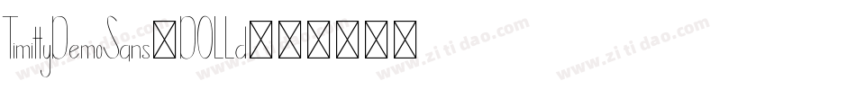 TimittyDemoSans-DOLLd字体转换