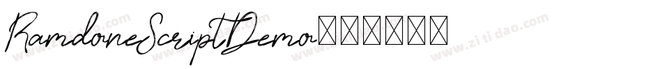 RamdoneScriptDemo字体转换