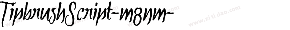 TipbrushScript-m8nm字体转换