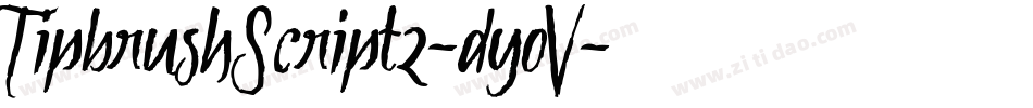 TipbrushScript2-dyoV字体转换