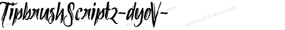 TipbrushScript2-dyoV字体转换